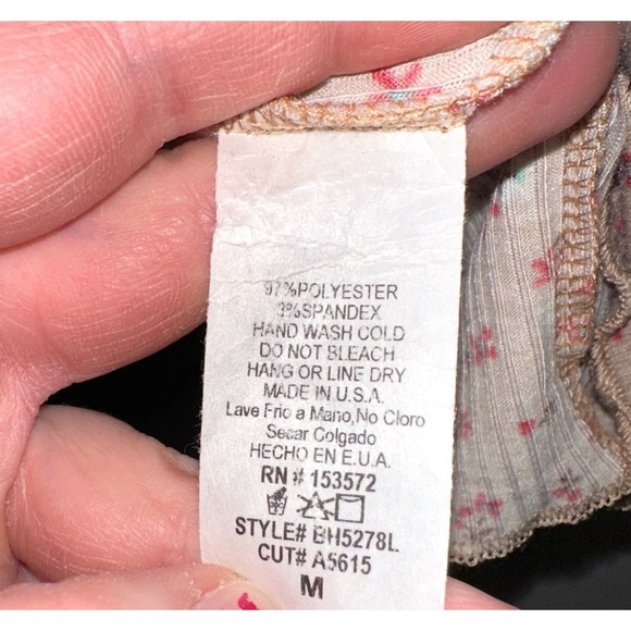 Bohme Long Sleeve Tan Floral Print long sleeve top - Picture 5 of 5